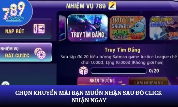 cách lấy khuyến mãi 789Club