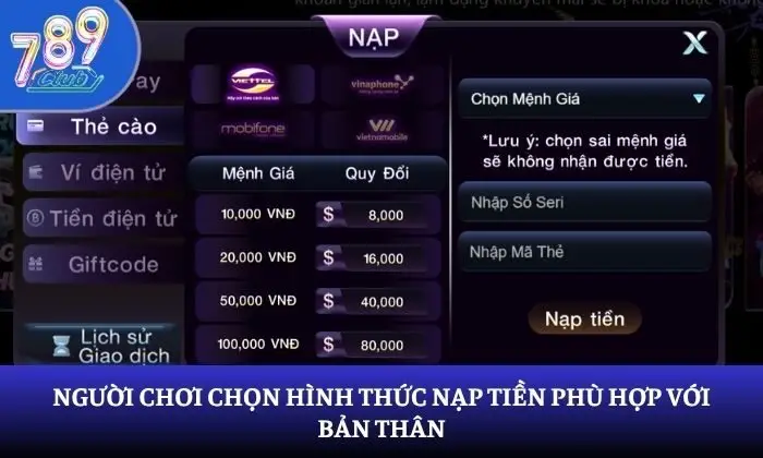 nạp tiền 789Club