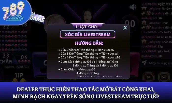 xóc đĩa livestream 789Club xóc đĩa livestream 789Club